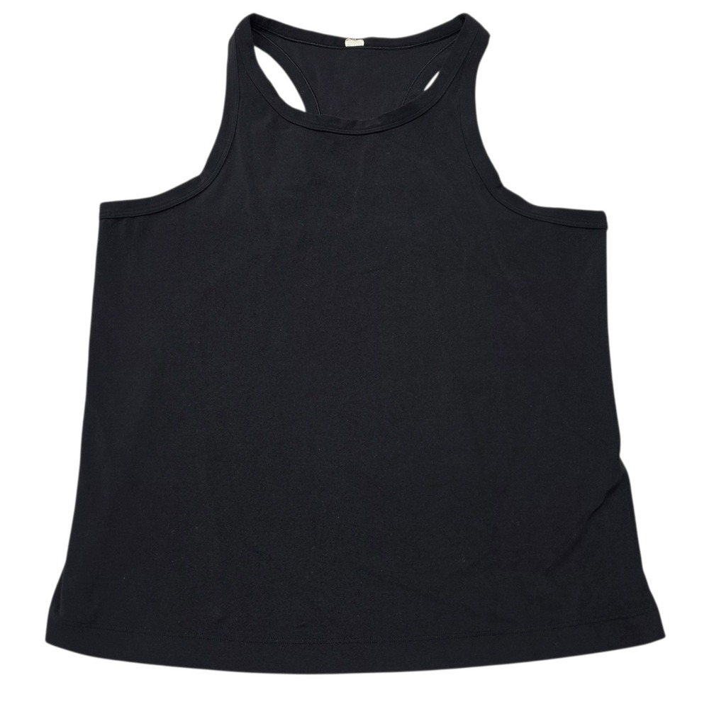 Lululemon Cool Racerback Tank Top Women 10 Black High Neck Yoga Athletic Snag